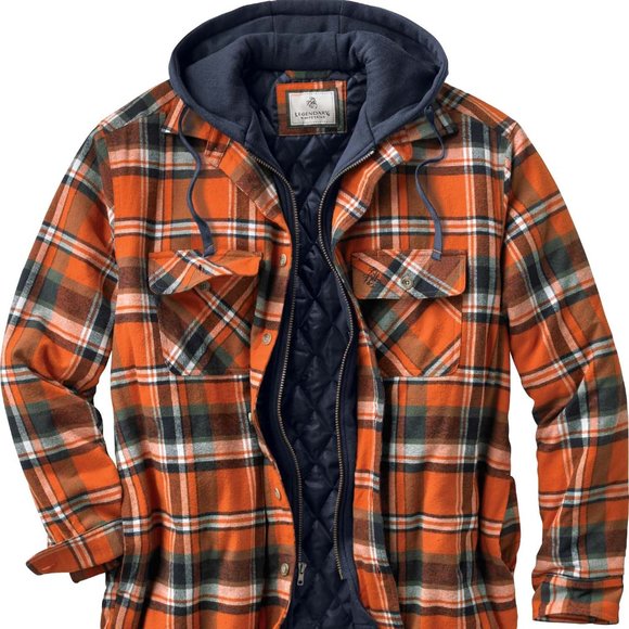 Legendary Whitetails Other - MEN'S MAPLEWOOD HOODED FLANNEL SHIRT JACKET